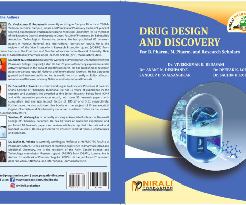 Book published by Dr.Sachin Rohane (title-Drug design and discovery)