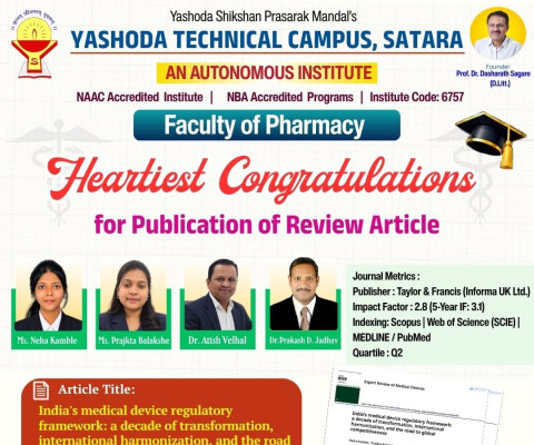 Faculty Research Achievement – Publication in an International Journal